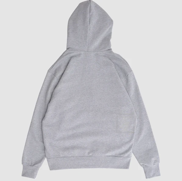 Always Do What You Should Do - Applique Zip Up Hoodie Grey - Image 2