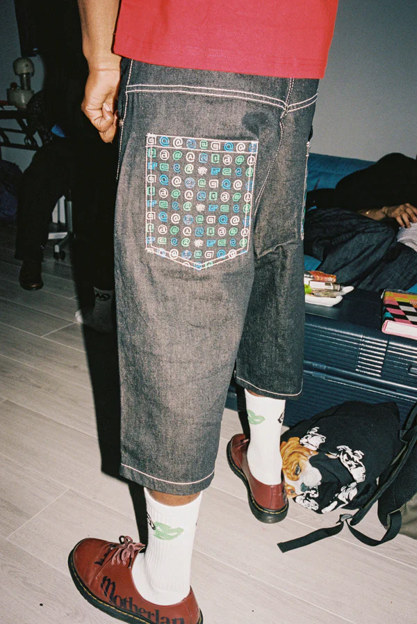 Always Do What You Should Do - Relaxed Unisex Denim Shorts Pocket Print - Image 3