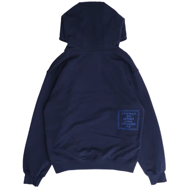 Always Do What You Should Do - Scribble @Sun Hoodie Navy - Image 2