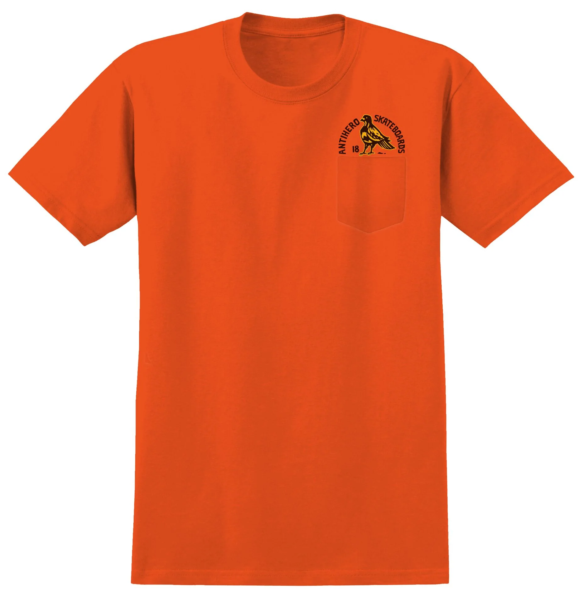 Antihero - Rock Dove Fill Pocket T-Shirt Safety Orange/Yellow/Black