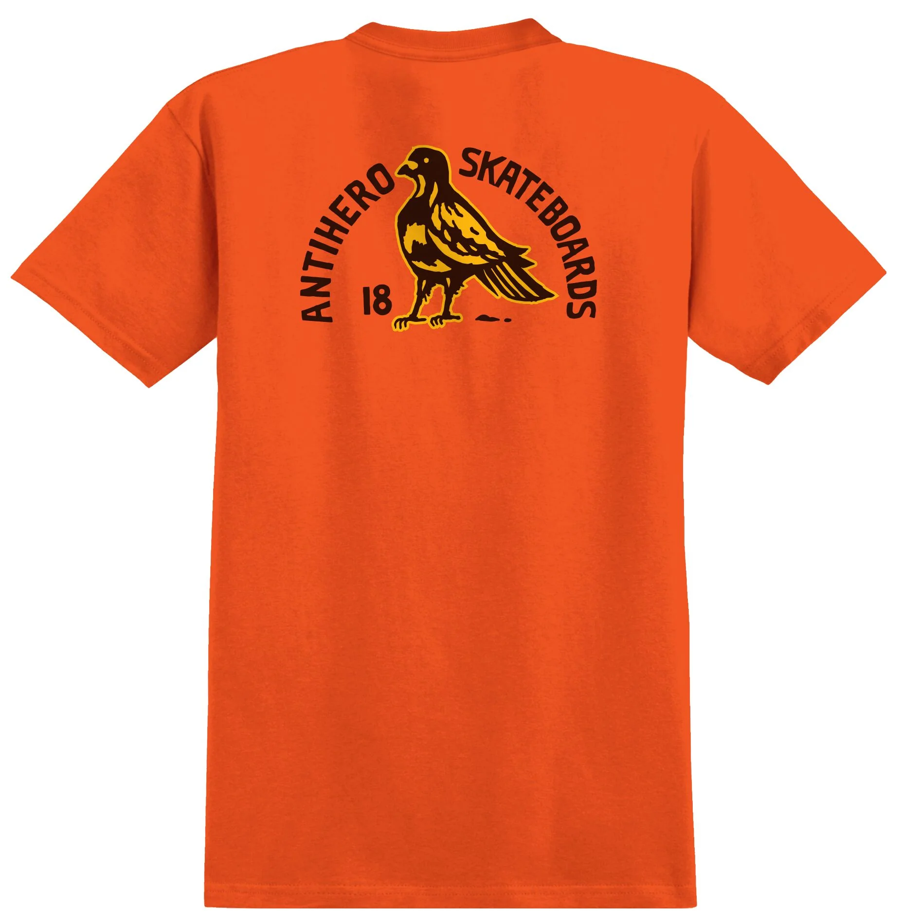 Antihero - Rock Dove Fill Pocket T-Shirt Safety Orange/Yellow/Black - Image 2