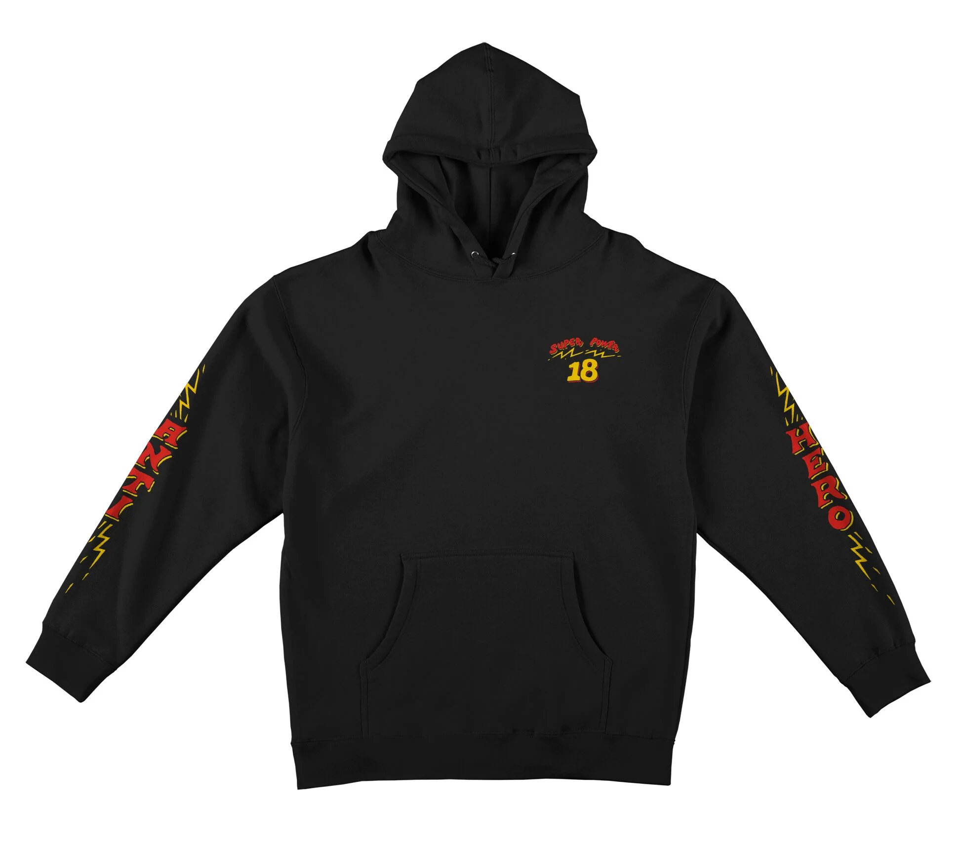 Antihero - Superpower18 Pullover Hooded Sweatshirt Black / Yellow