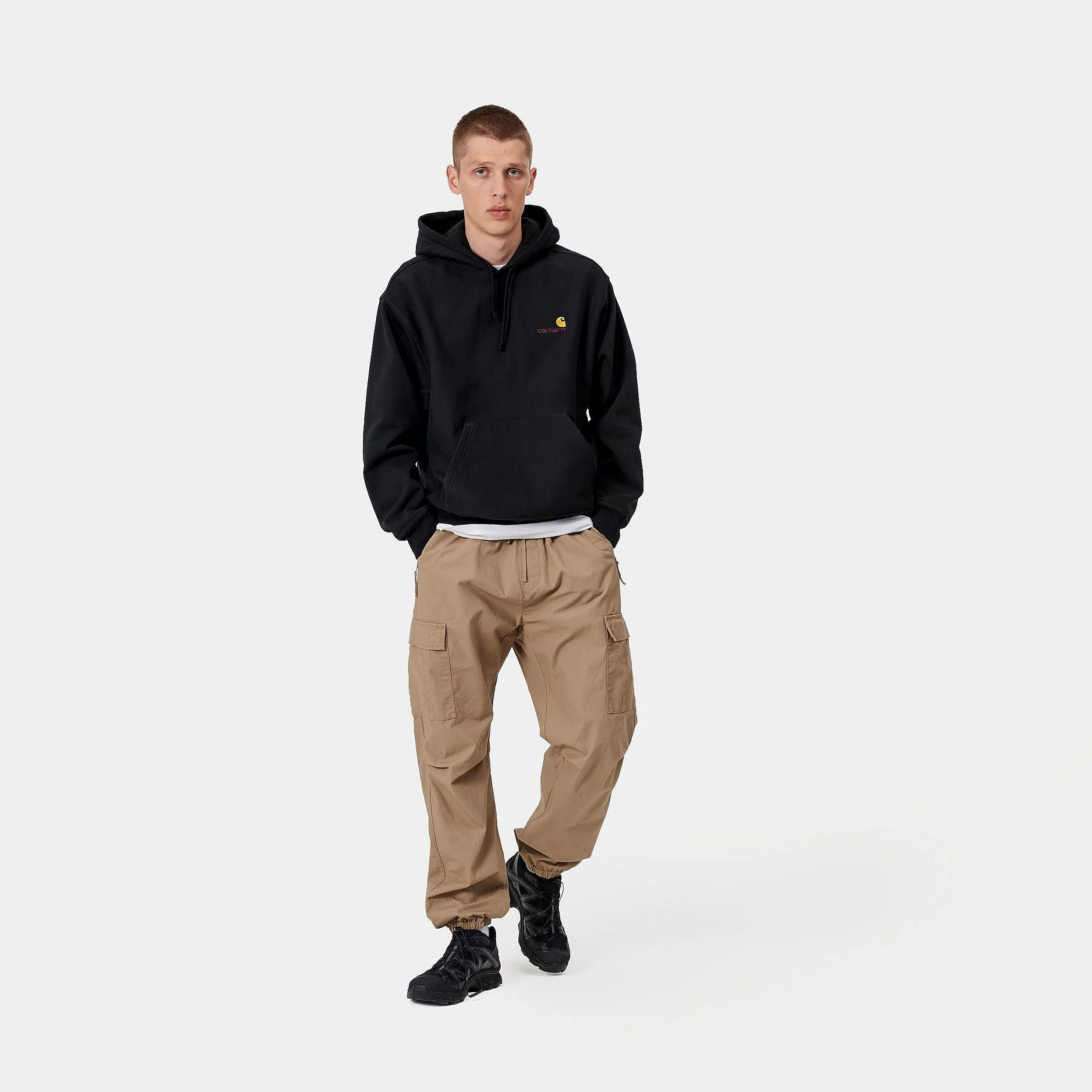 Carhartt WIP - Hooded American Script Sweat Black - Image 4
