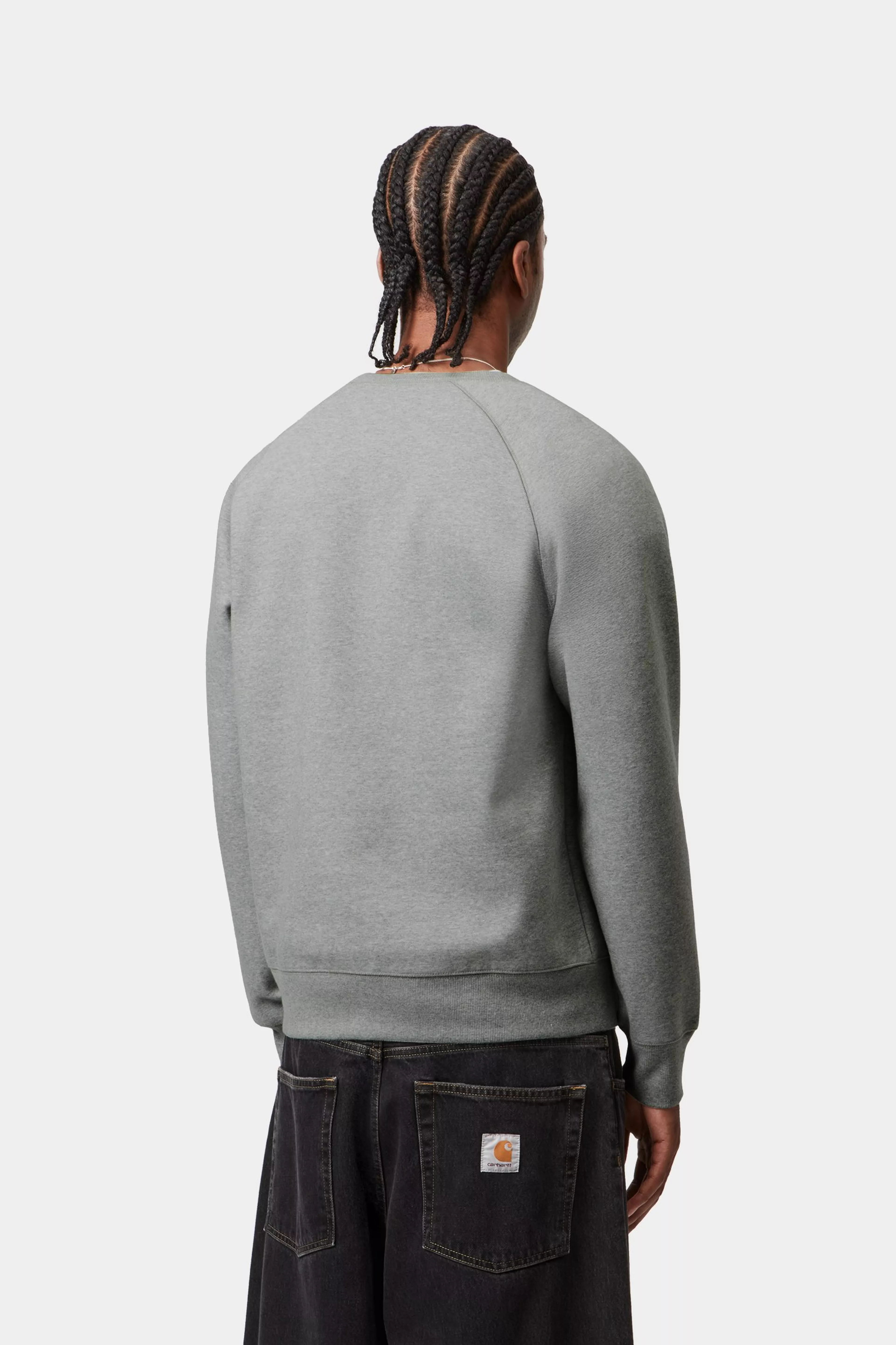 Carhartt WIP - Chase Sweatshirt Grey Heather / Gold - Image 6