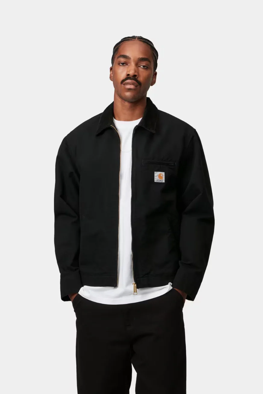 Carhartt WIP - Detroit Jacket Black / Black Rinsed (Summer) - Image 4