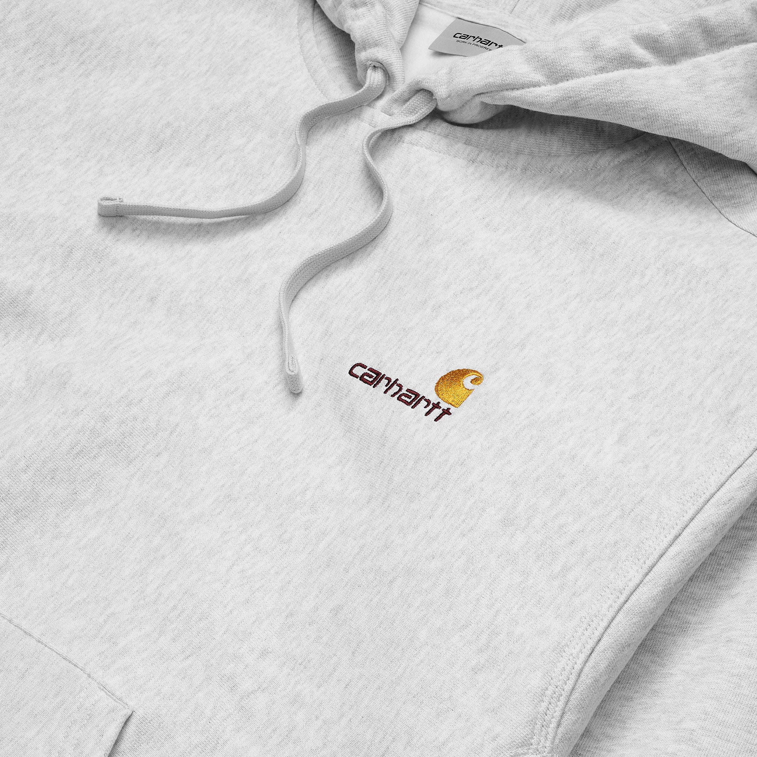 Carhartt WIP - Hooded American Script Sweat Ash Heather - Image 3