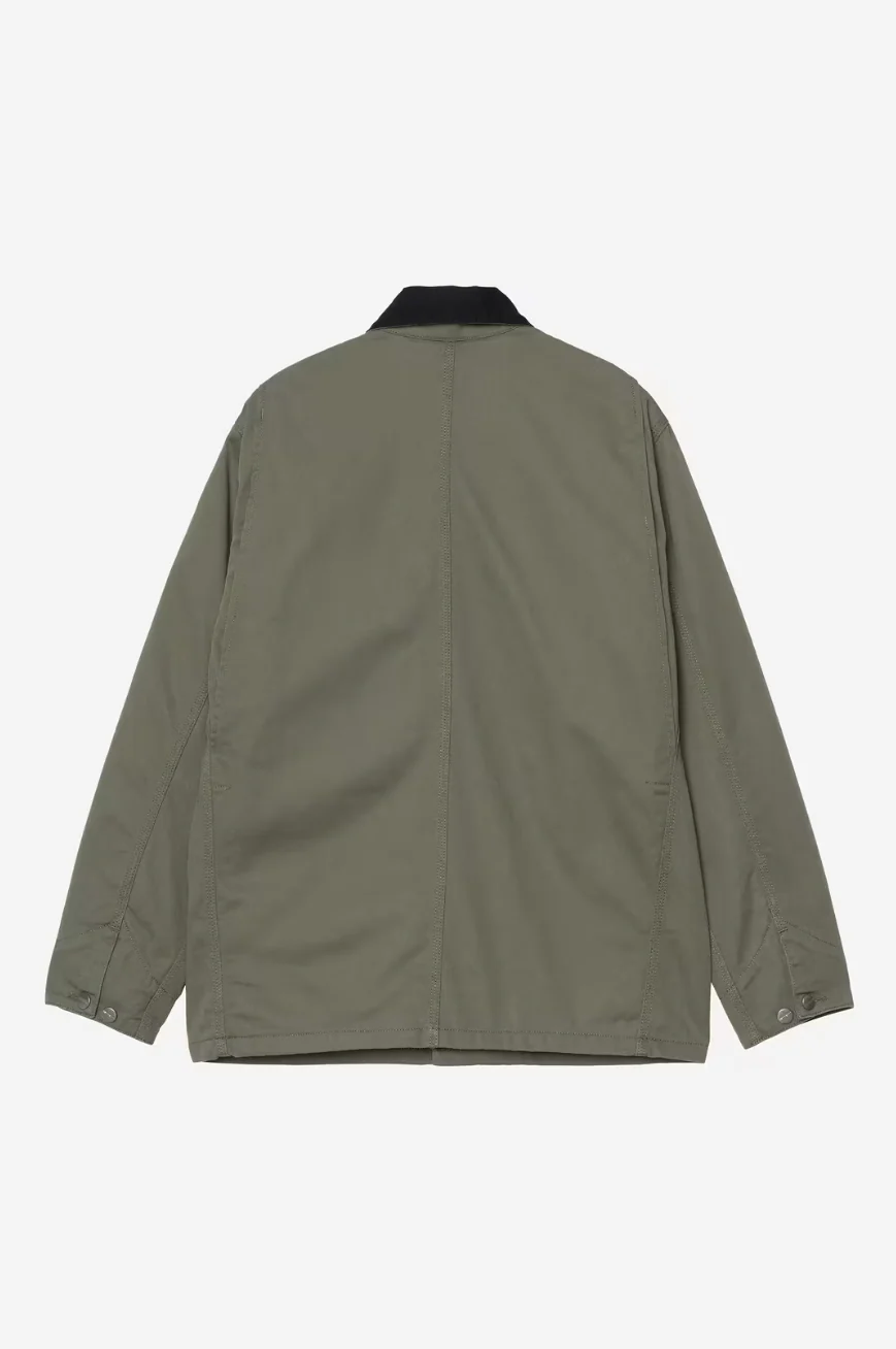 Carhartt WIP - OG Chore Coat Leaf / Black Rinsed (Summer) - Image 2
