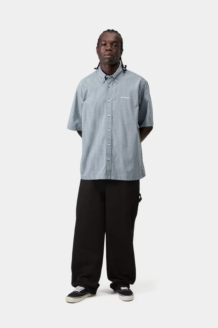 Carhartt WIP - S/S Groff Shirt Blue River - Image 3