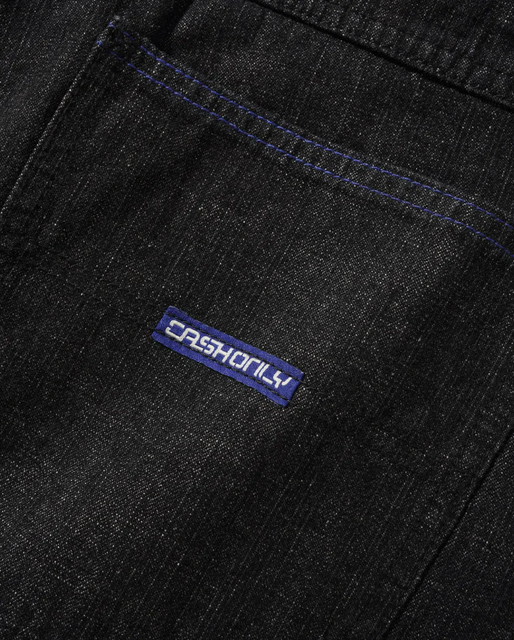 Cash Only - Break Denim Shorts Streaky Black - Image 4