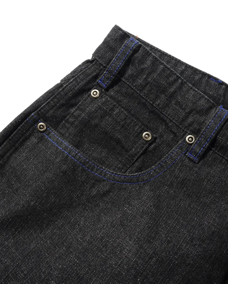 Cash Only - Break Denim Shorts Streaky Black - Image 5