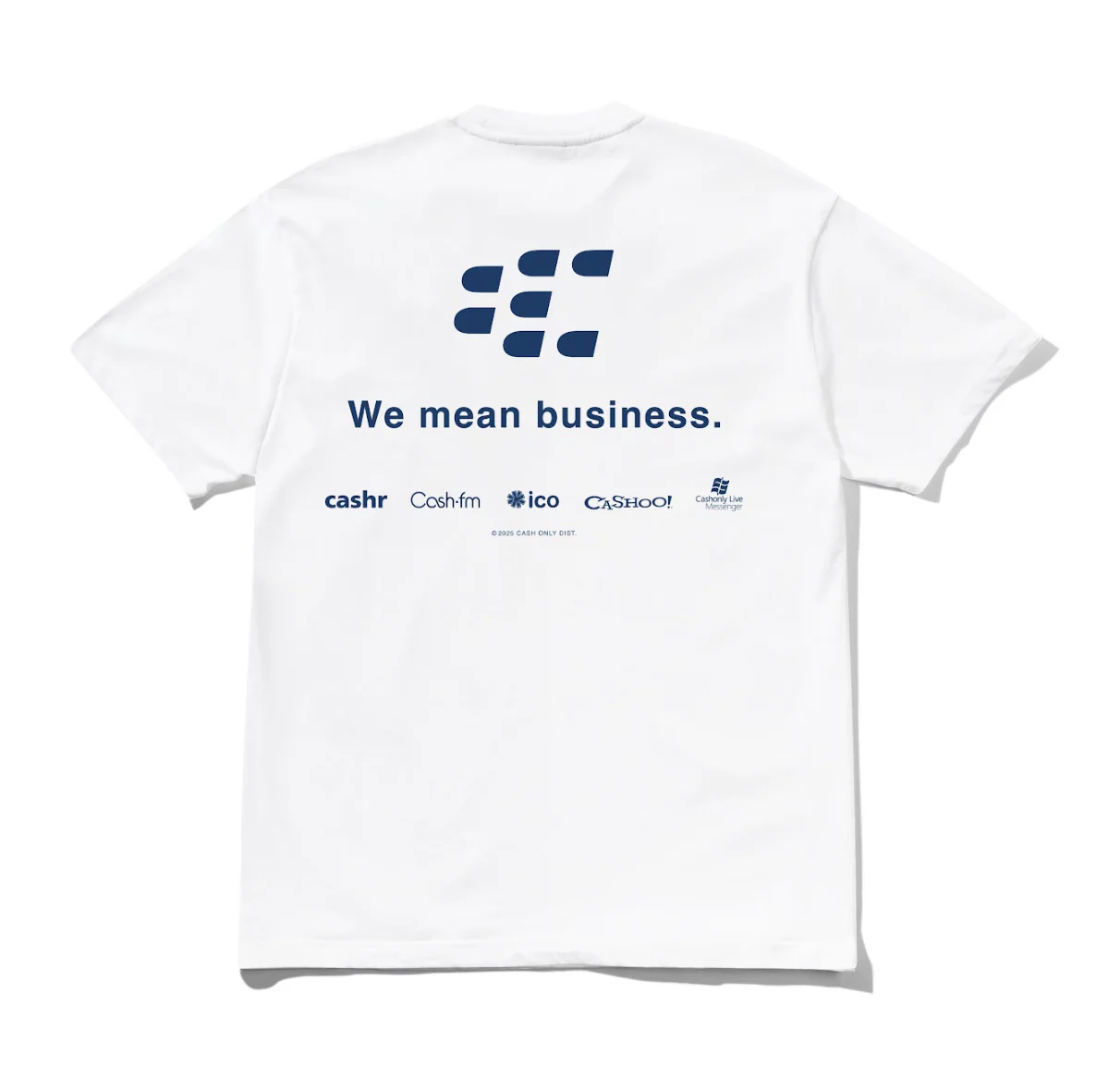 Cash Only - Business Tee White - Image 2