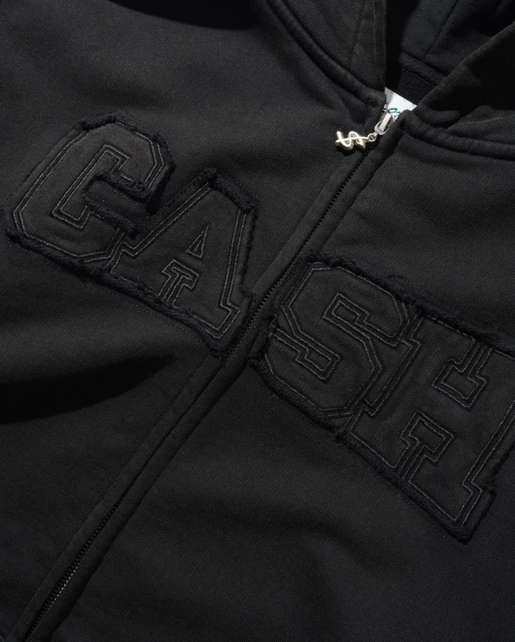 Cash Only - Campus Zip-Thru Hood Washed Black - Image 2