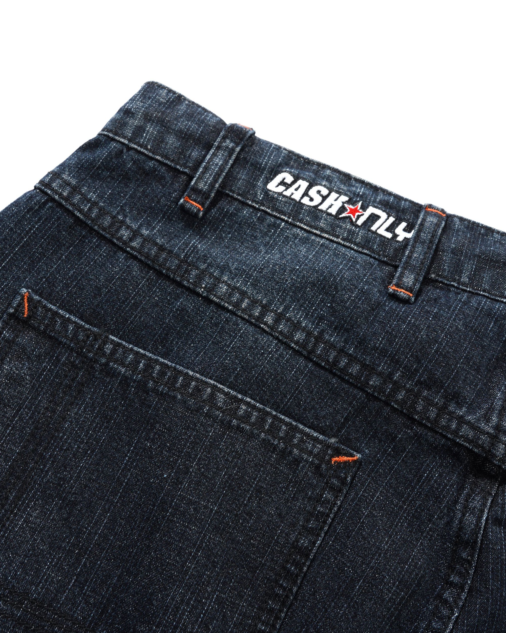 Cash Only - Company Denim Shorts Distress Washed Midnight - Image 5