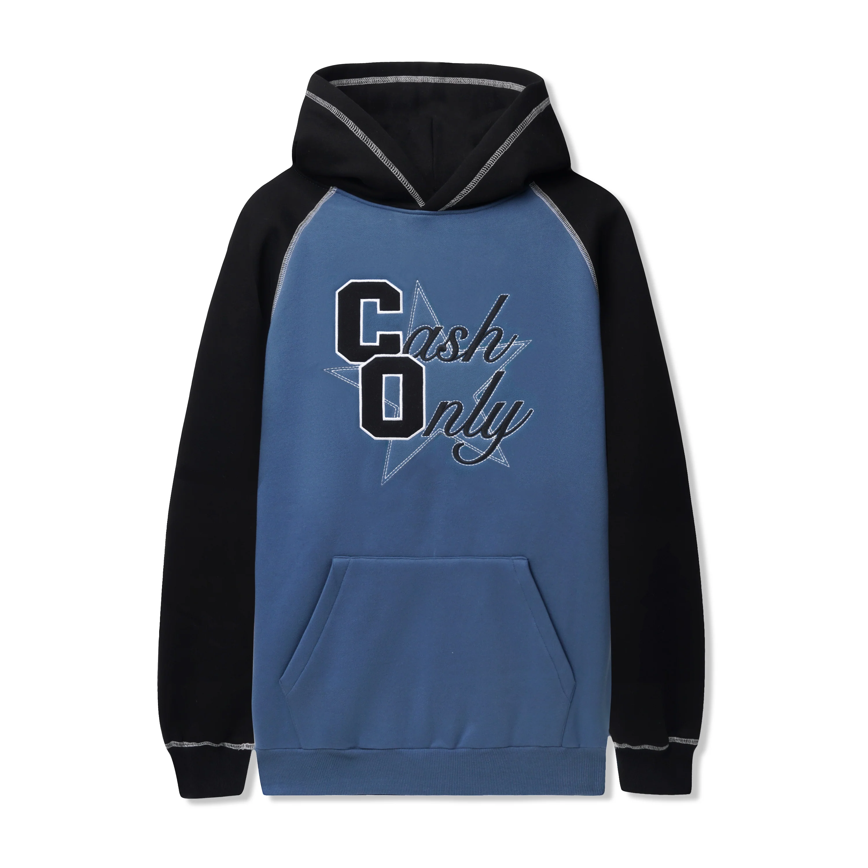 Cash Only - Halftime Raglan Pullover Hood Denim / Black