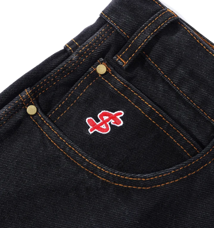 Cash Only - Logo Baggy Denim Jeans Washed Black - Image 4