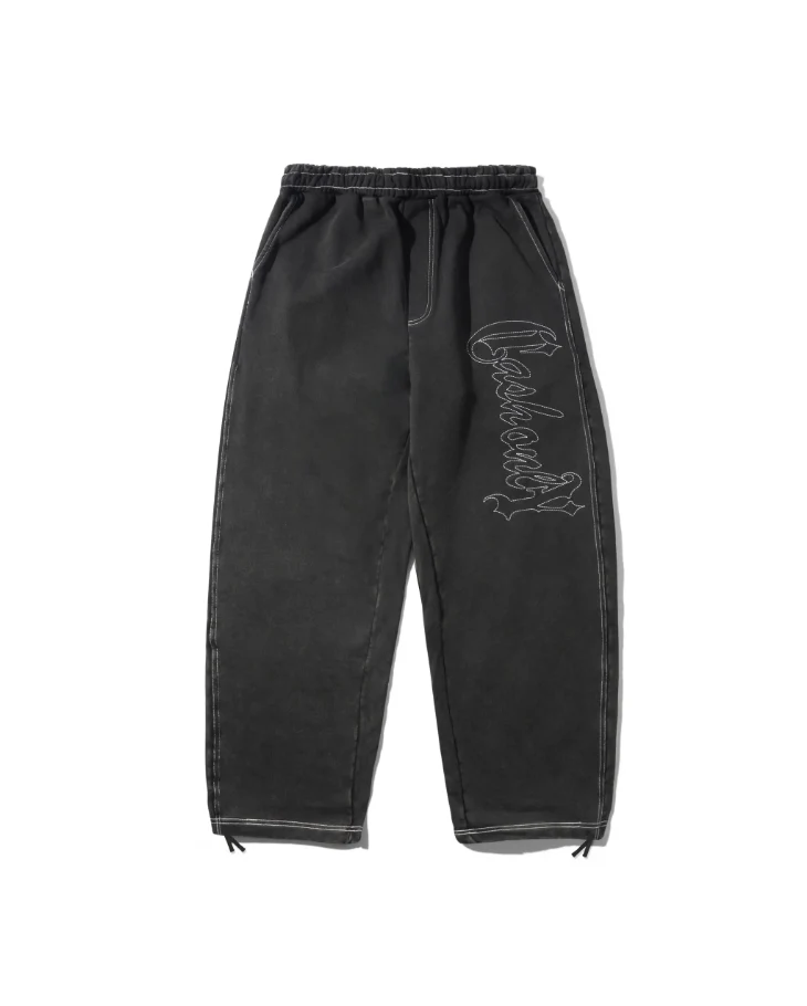 Cash Only - Strip Fleece Sweatpants Washed Black