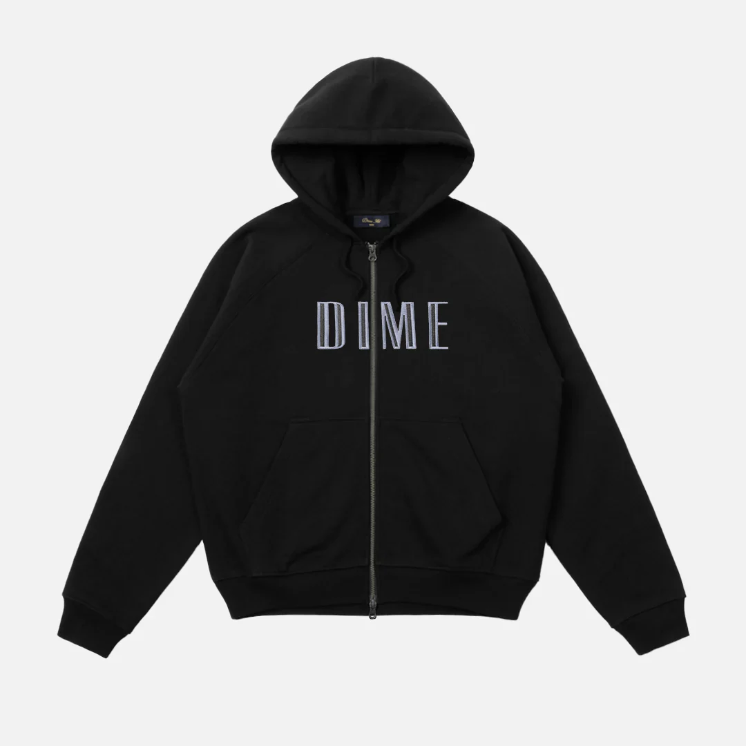Dime - Block Zip Hoodie Black