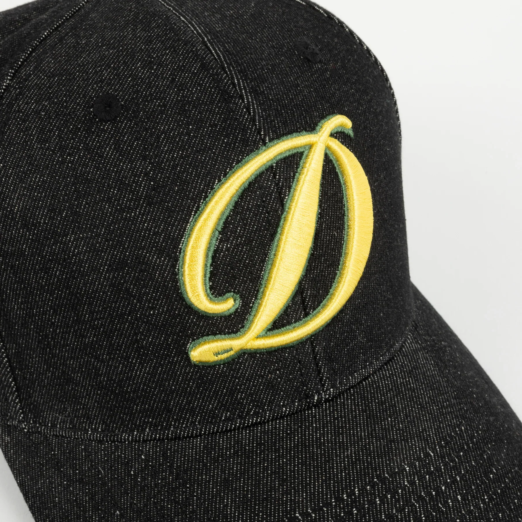 Dime - Cursive D Full Fit Cap Black Denim - Image 3