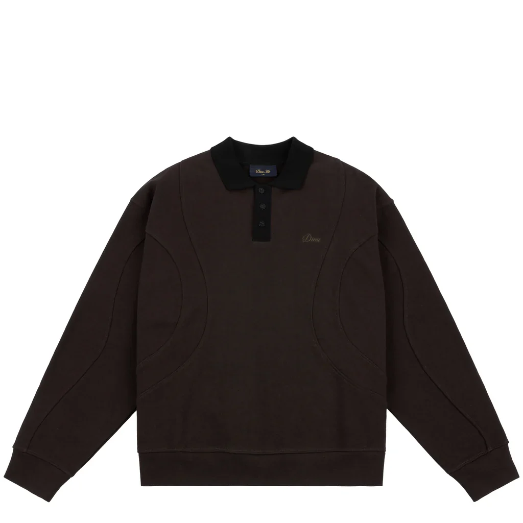 Dime - French Terry Rugby Brown