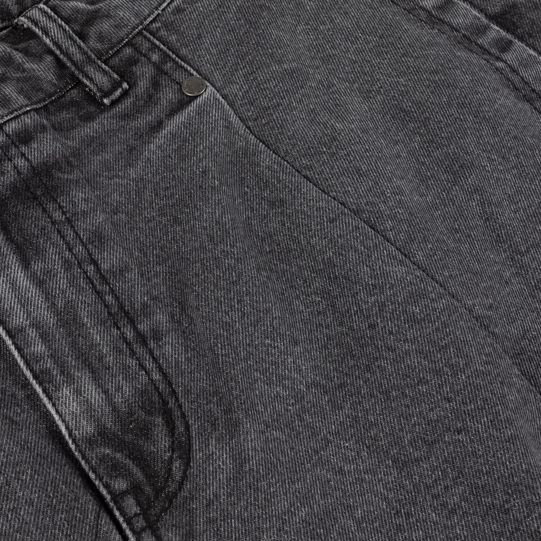 Dime - Pleated Denim Shorts Faded Black - Image 3