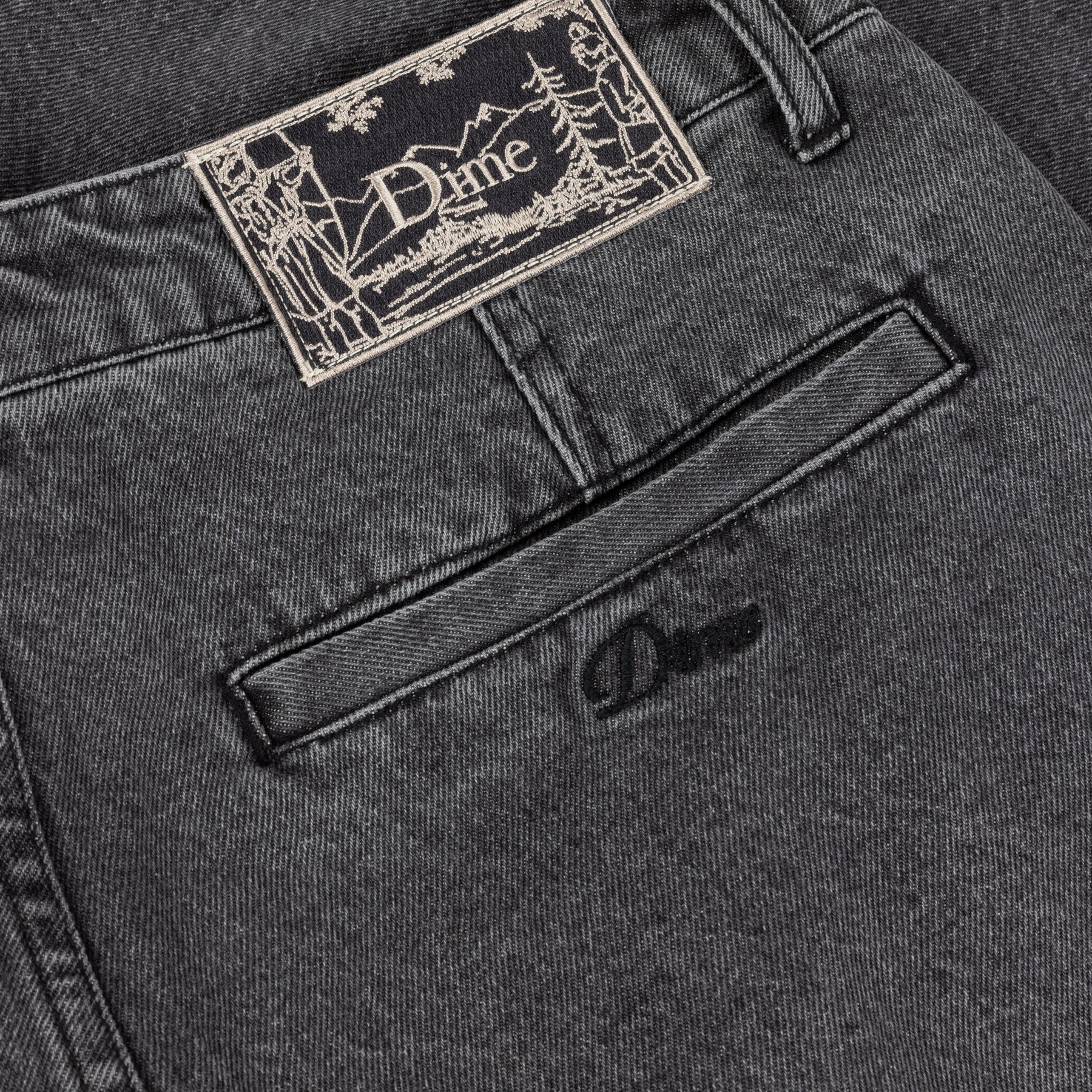 Dime - Pleated Denim Shorts Faded Black - Image 5