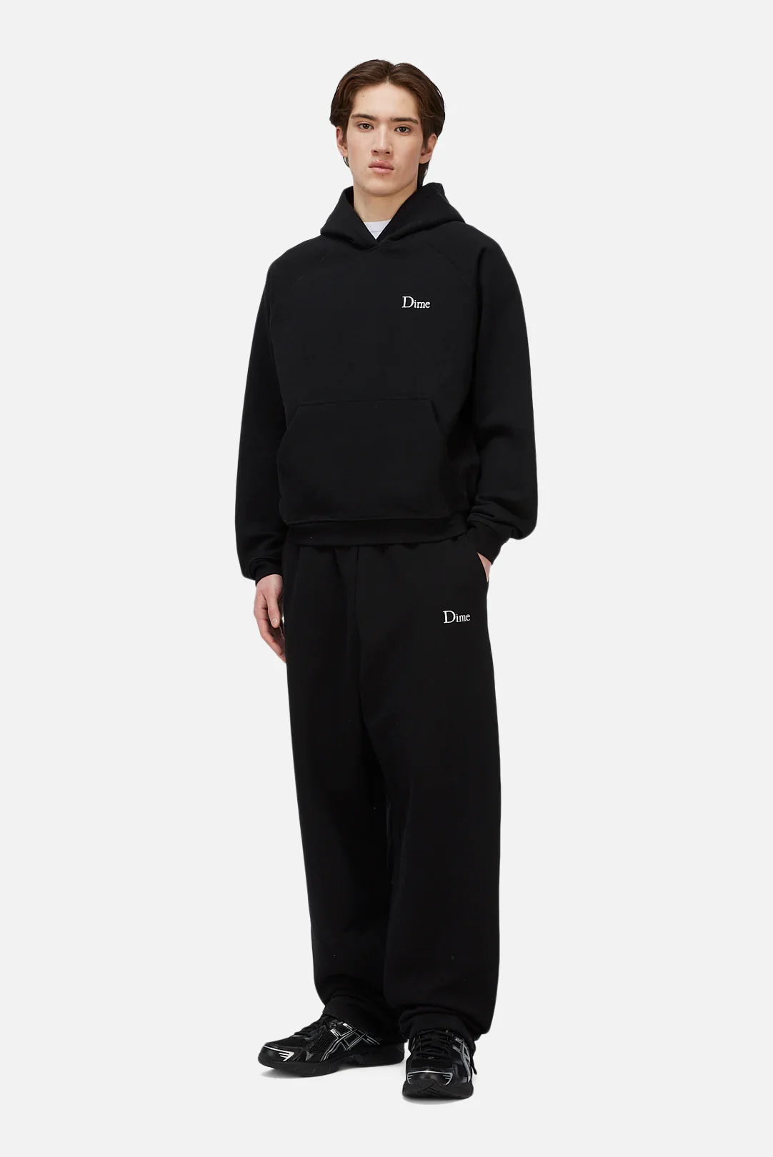 Dime - Classic Small Logo Hoodie Black - Image 3