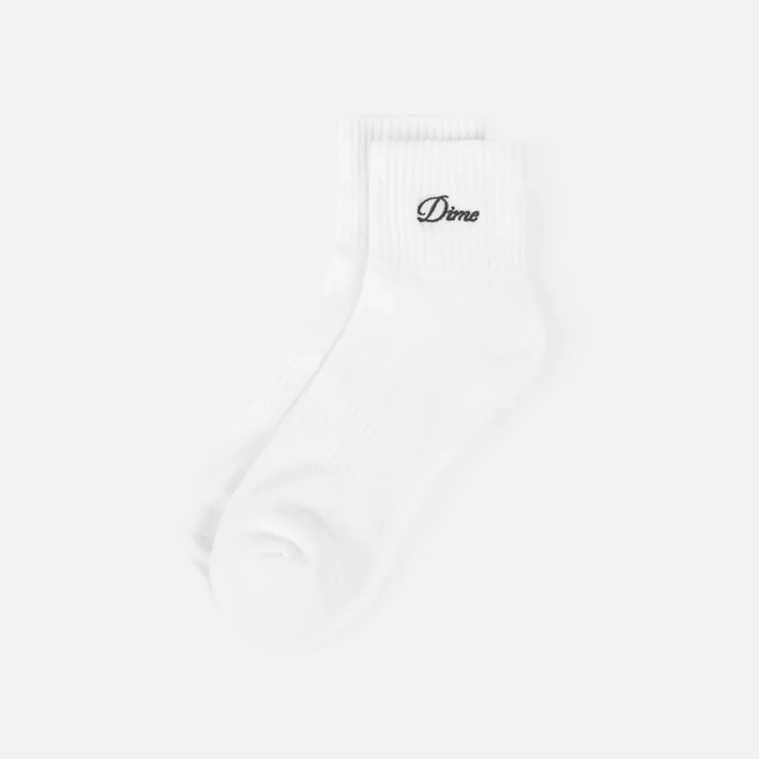 Dime - Two Pack Angle Socks White
