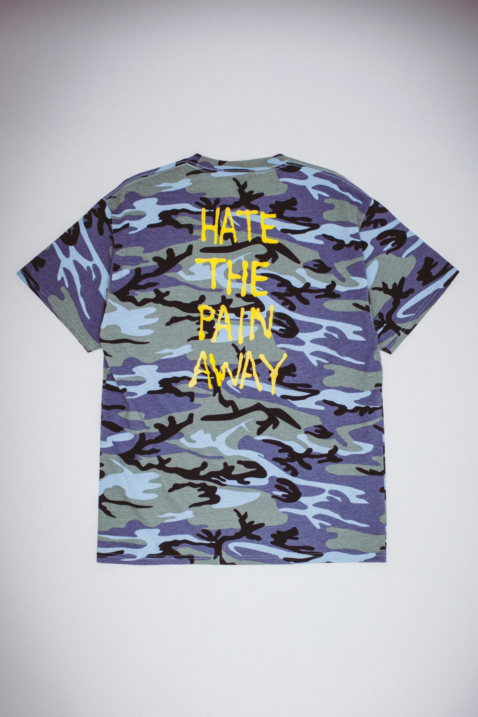 FA - Hate The Pain Away Short Sleeve T-Shirt Blue Camo - Image 2