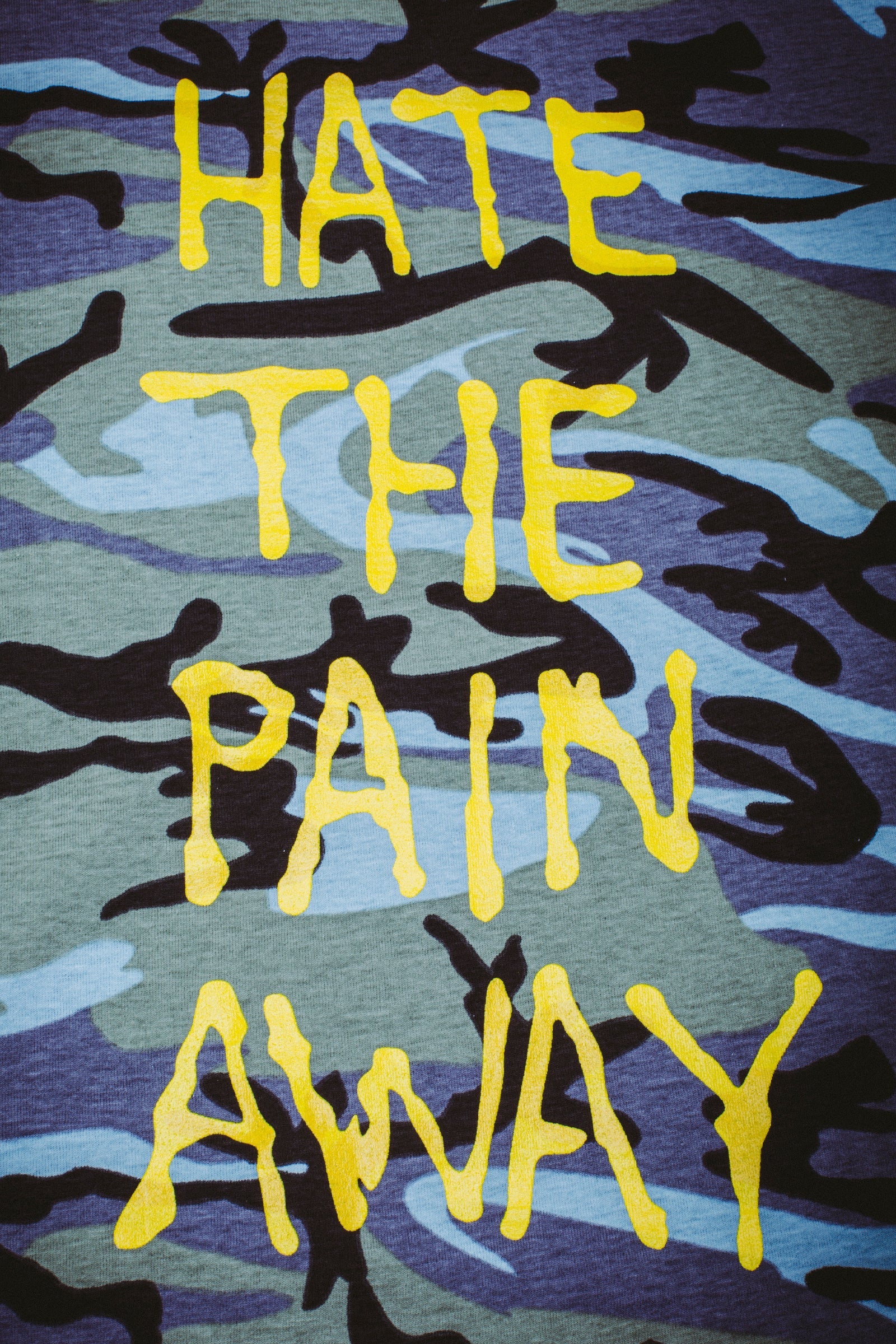 FA - Hate The Pain Away Short Sleeve T-Shirt Blue Camo - Image 4