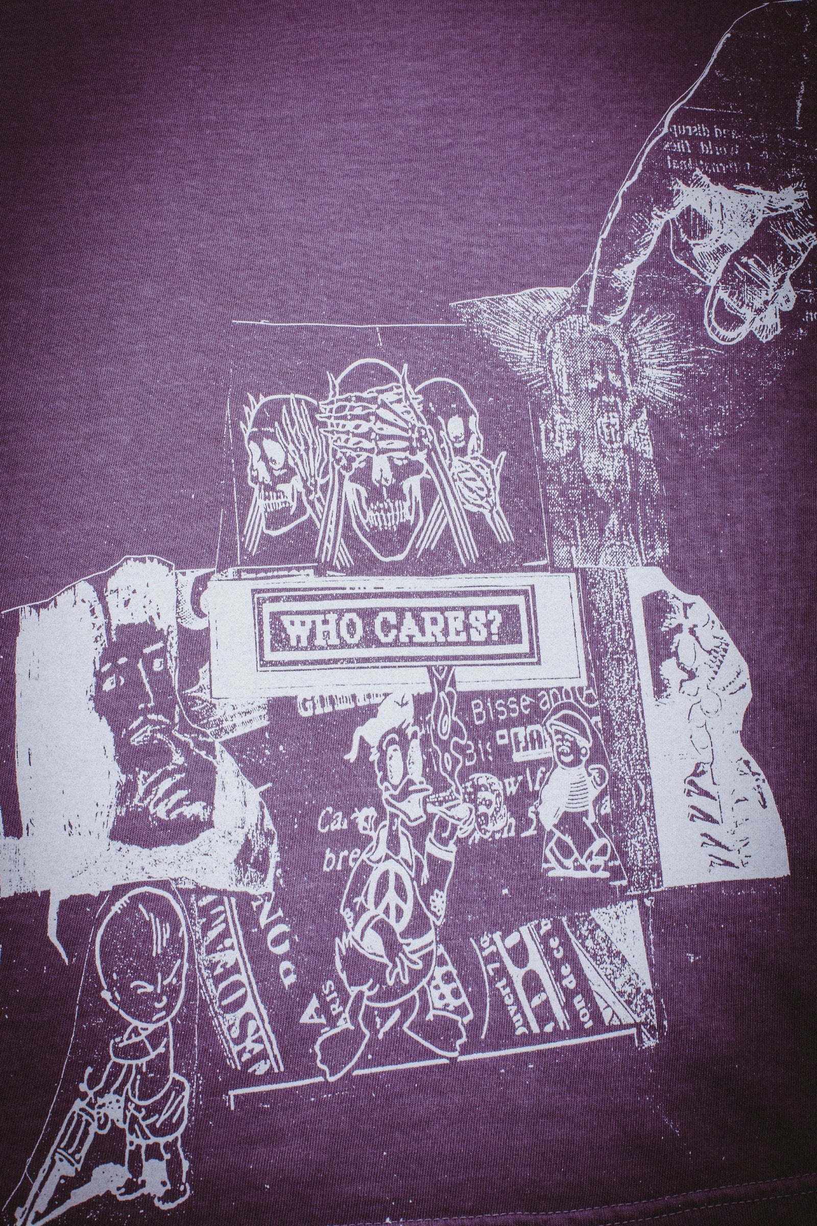 FA - Who Cares Short Sleeve Tee Blackberry - Image 2
