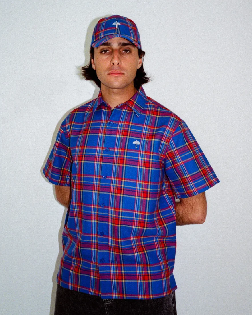 Hélas - Laurent Cap Checked Blue - Image 4