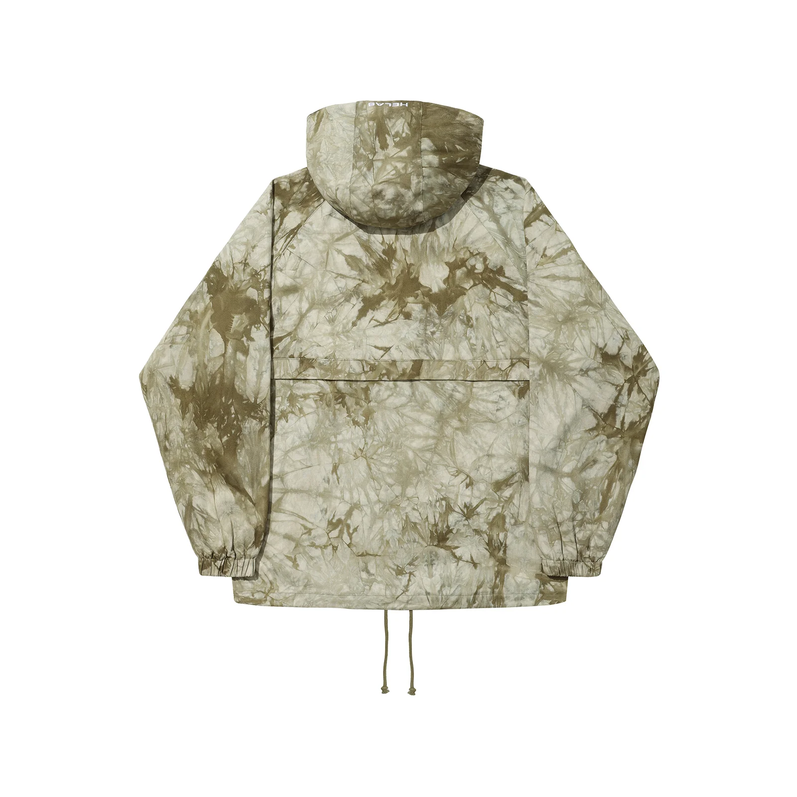 Hélas - Tie Camo Hooded Quarter Zip Jacket Beige - Image 2