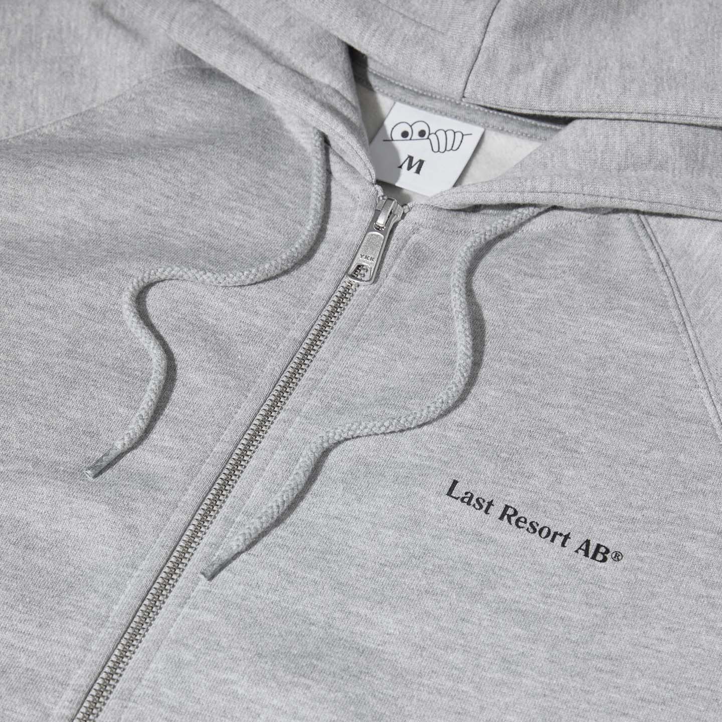 Last Resort AB - Atlas Monograms Zip Hoodie Heather Grey - Image 4