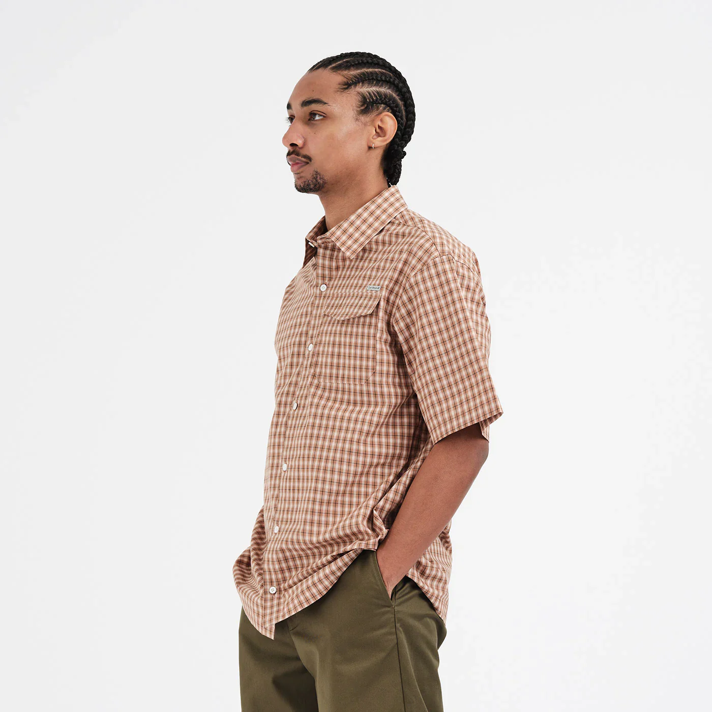 Last Resort AB - Base SS Shirt Caramel Check - Image 4