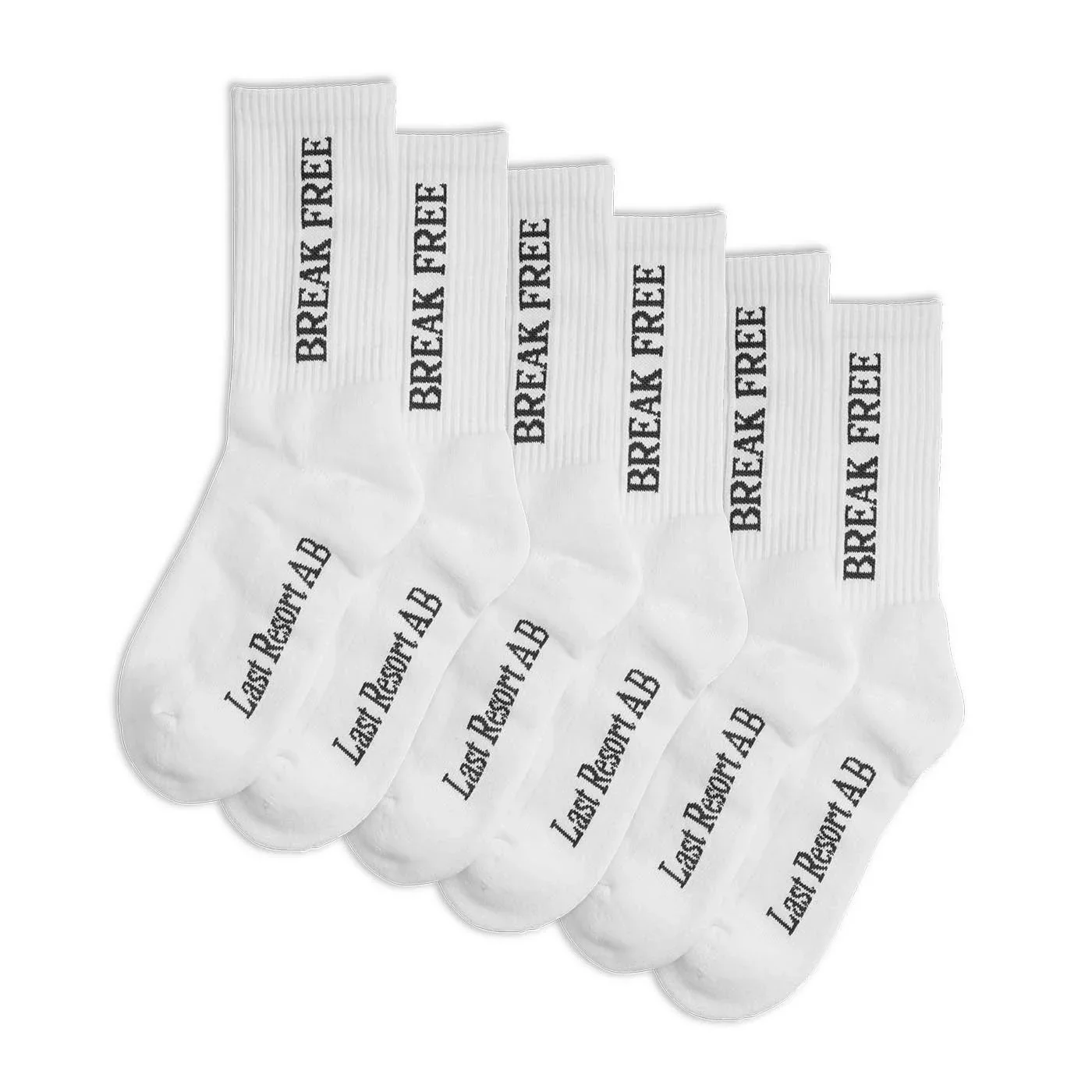 Last Resort AB - Free Break Socks 3-Pack White/Black