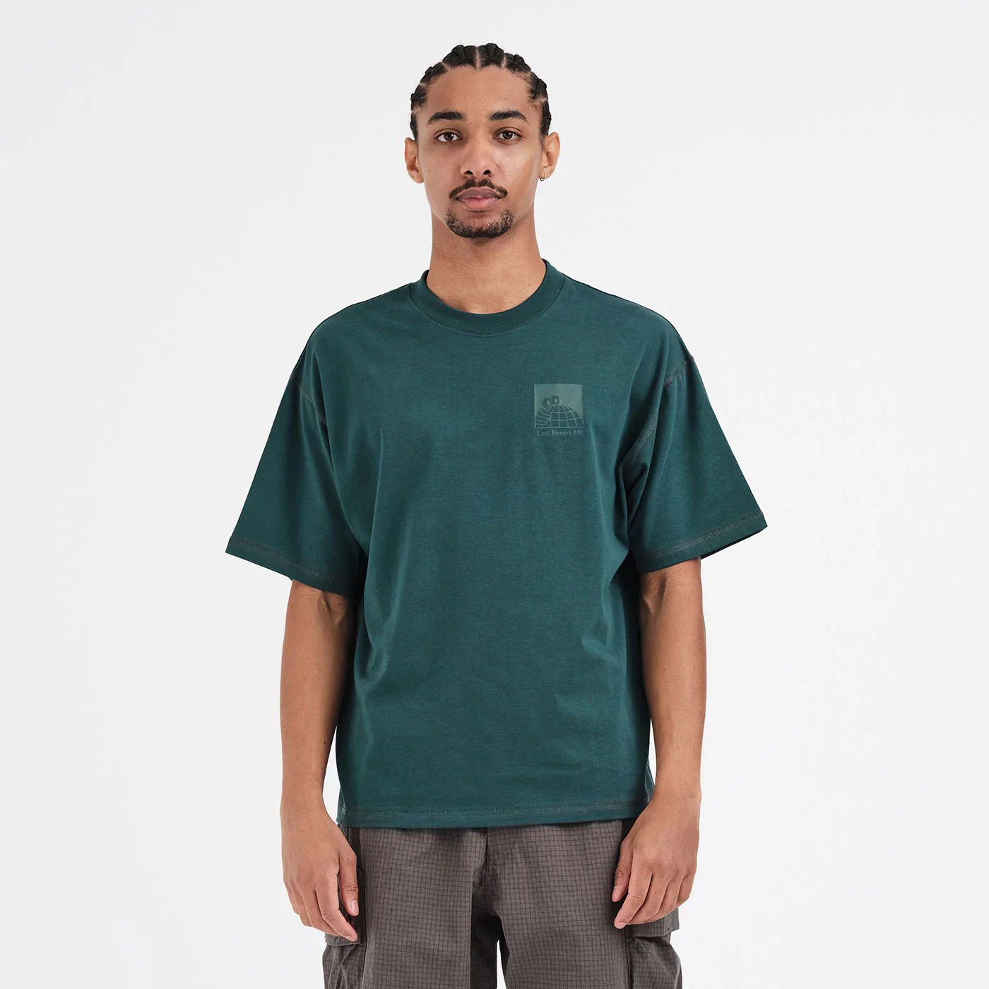 Last Resort AB - Little AB Flatlock SS Tee Dark Teal - Image 3