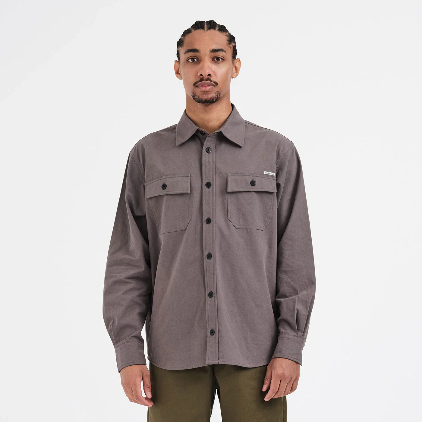 Last Resort AB - OG Canvas LS Shirt Steel Grey - Image 4