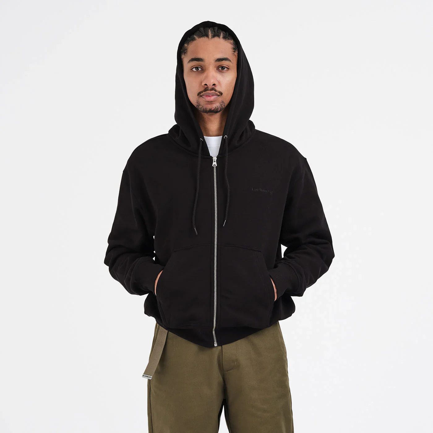 Last Resort AB - Script Logo Zip Hoodie Black - Image 3