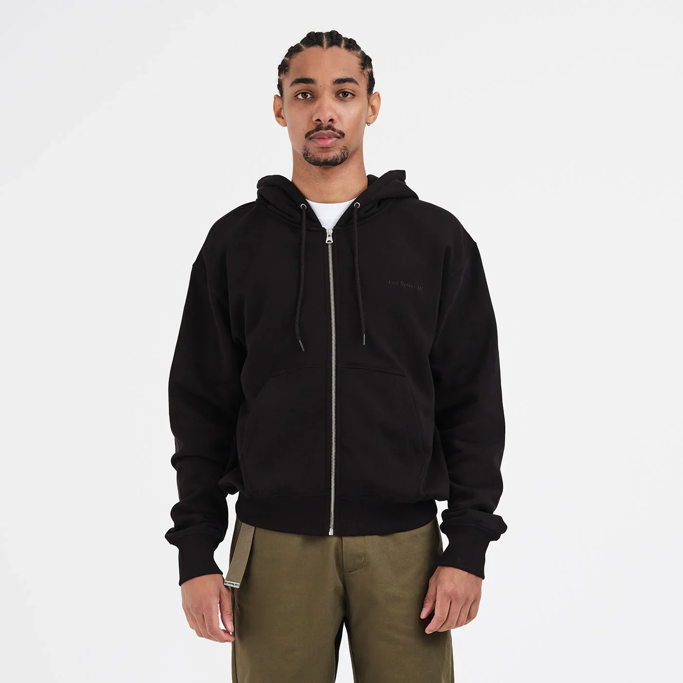 Last Resort AB - Script Logo Zip Hoodie Black - Image 4