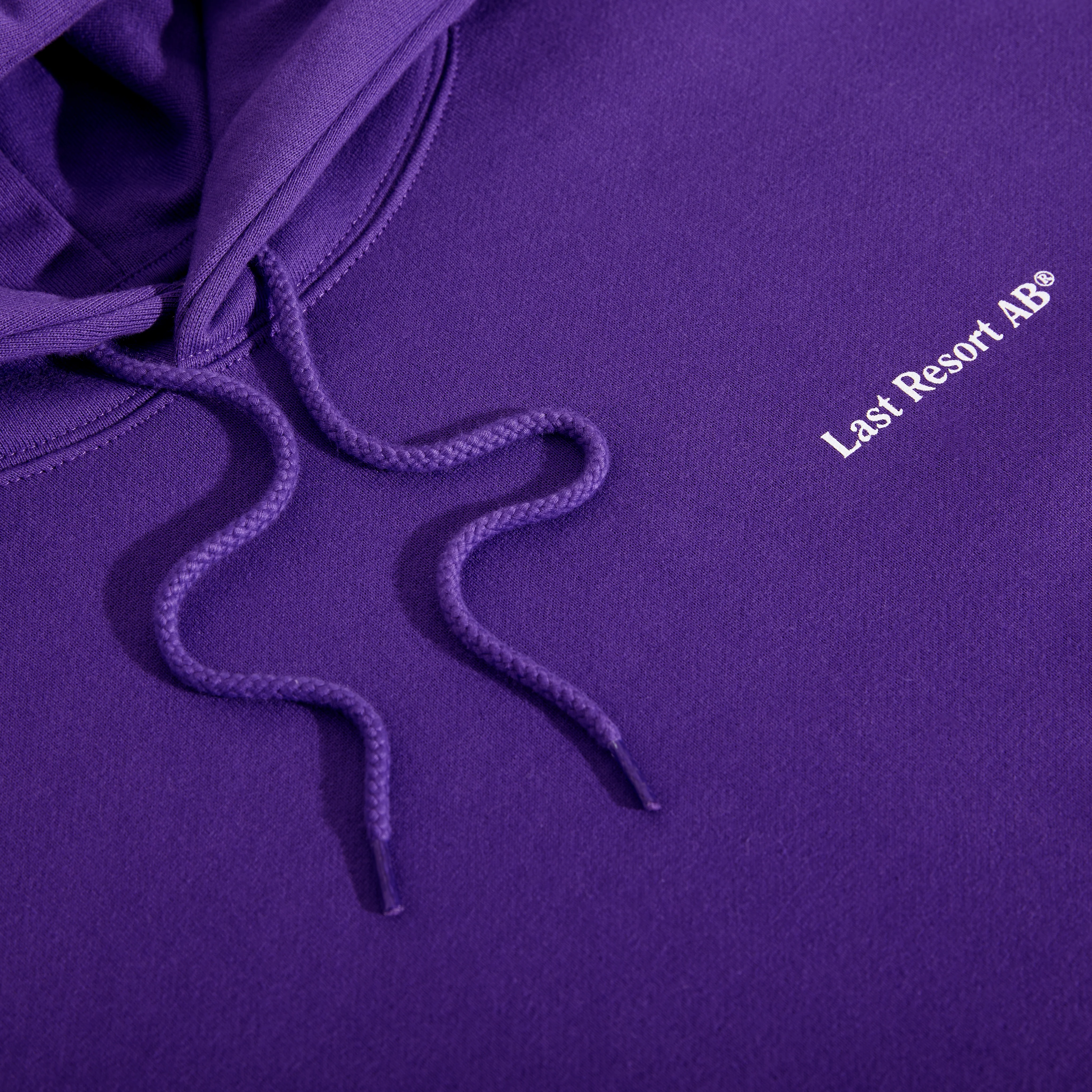 Last Resort AB - Atlas Monogram Hoodie Heliotrope/White - Image 3