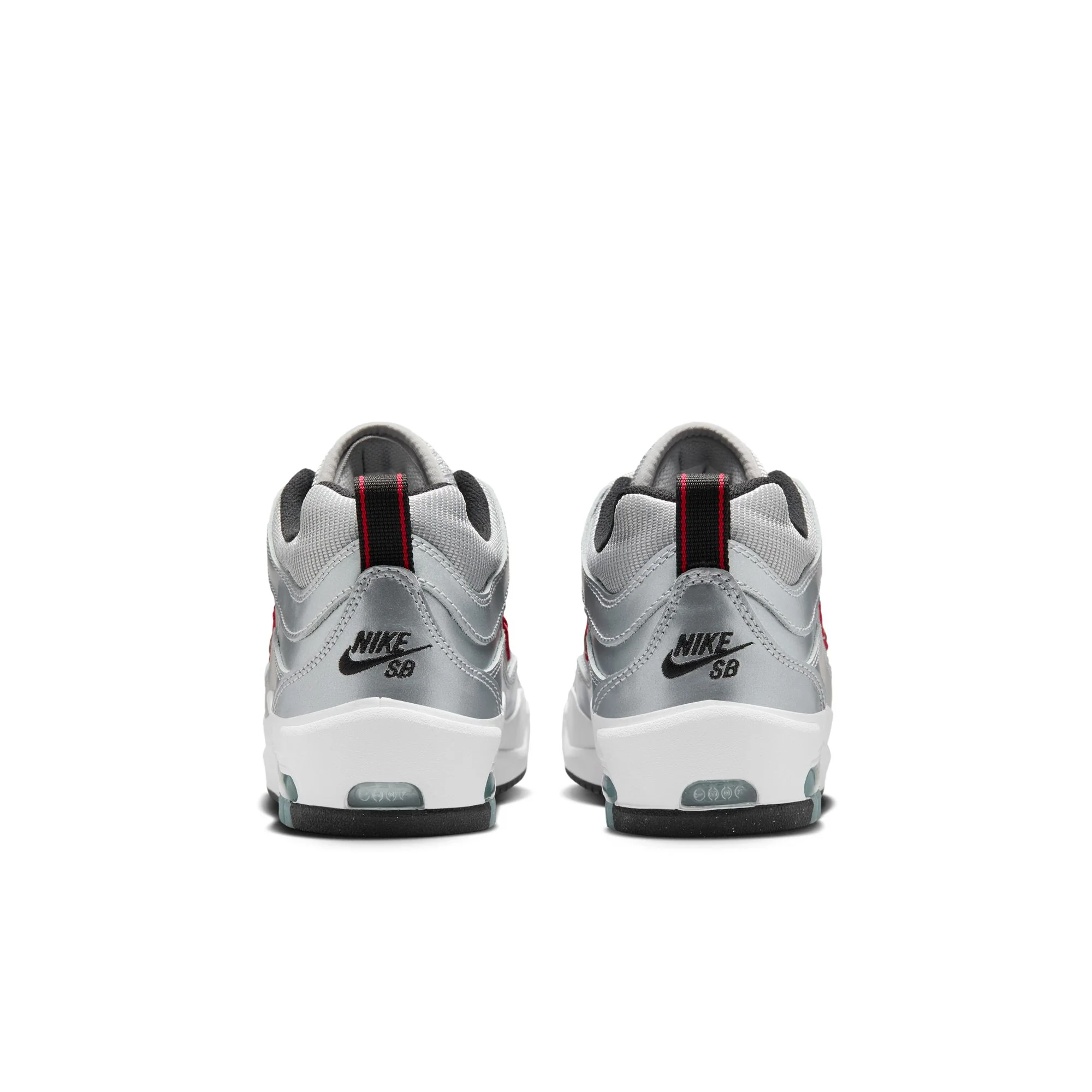 Nike SB - Air Max Ishod 'Silver Bullet' Metallic Silver / Varsity Red - Image 5