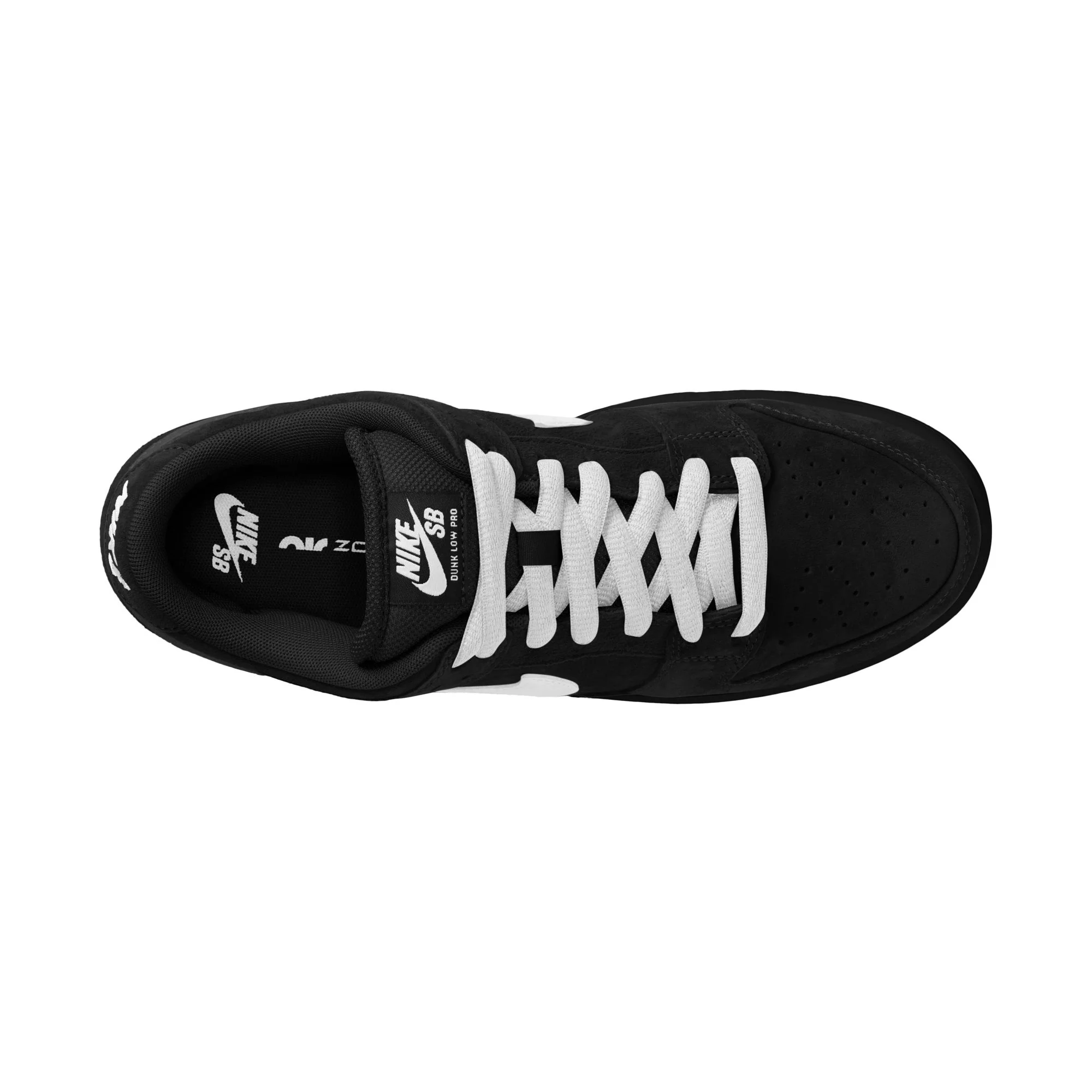 Nike SB - Dunk Low Pro Black / White / Black - Gum - Image 5