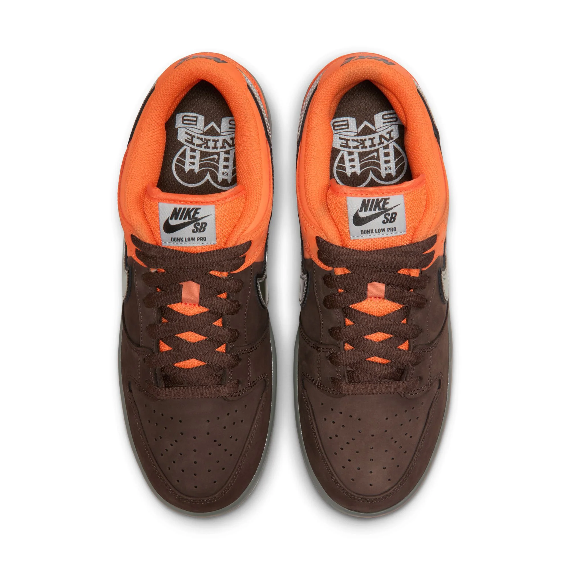 Nike SB - Dunk Low Pro Safety Orange / Wolf Grey - Baroque Brown - Image 5