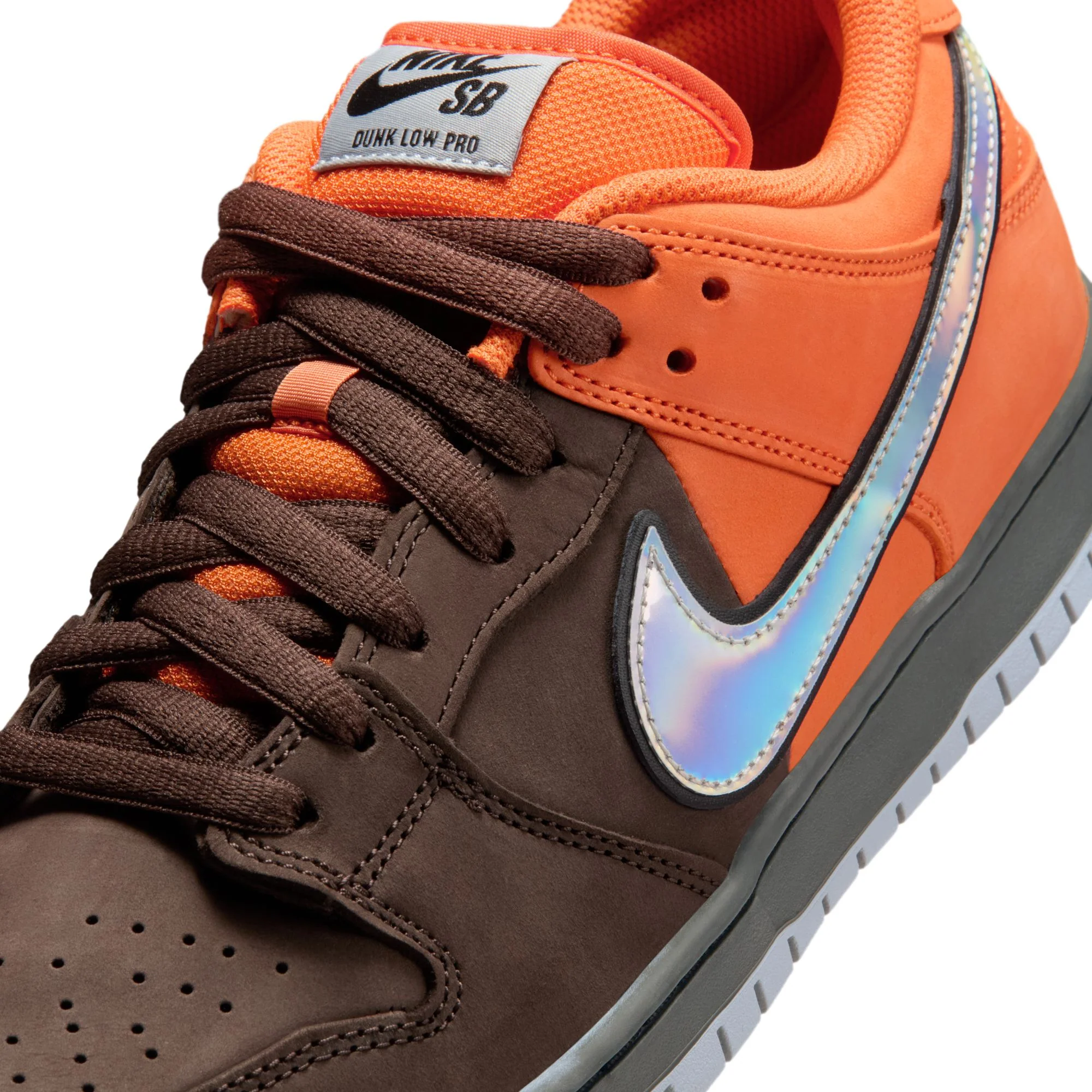 Nike SB - Dunk Low Pro Safety Orange / Wolf Grey - Baroque Brown - Image 8