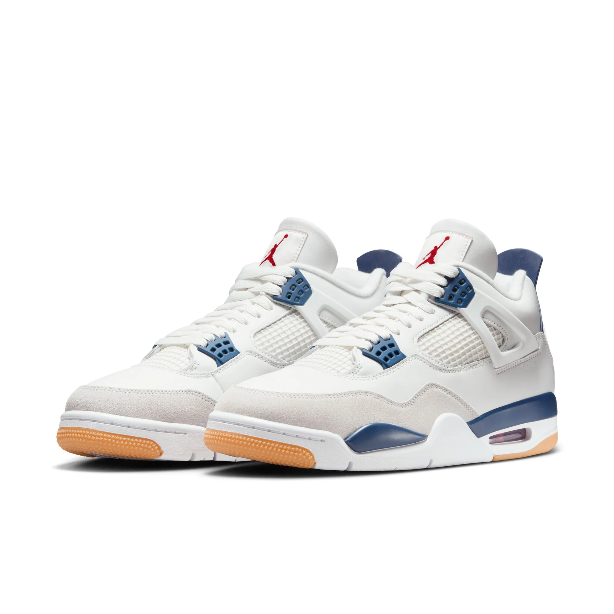 Nike SB X Air Jordan 4- Summit White/White-Navy-Neutral Grey - Image 4