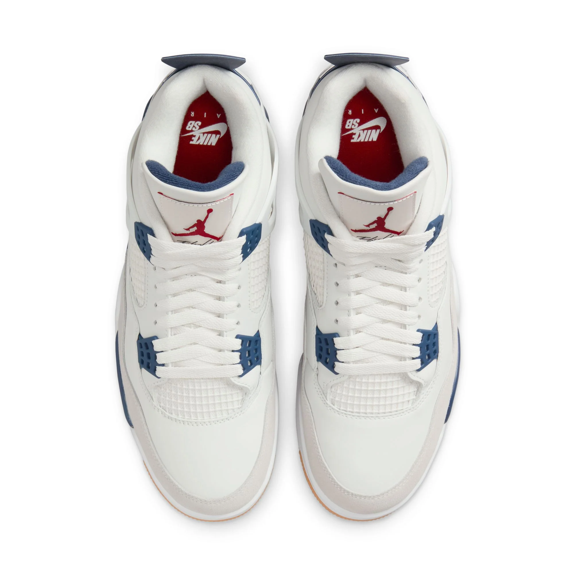 Nike SB X Air Jordan 4- Summit White/White-Navy-Neutral Grey - Image 5