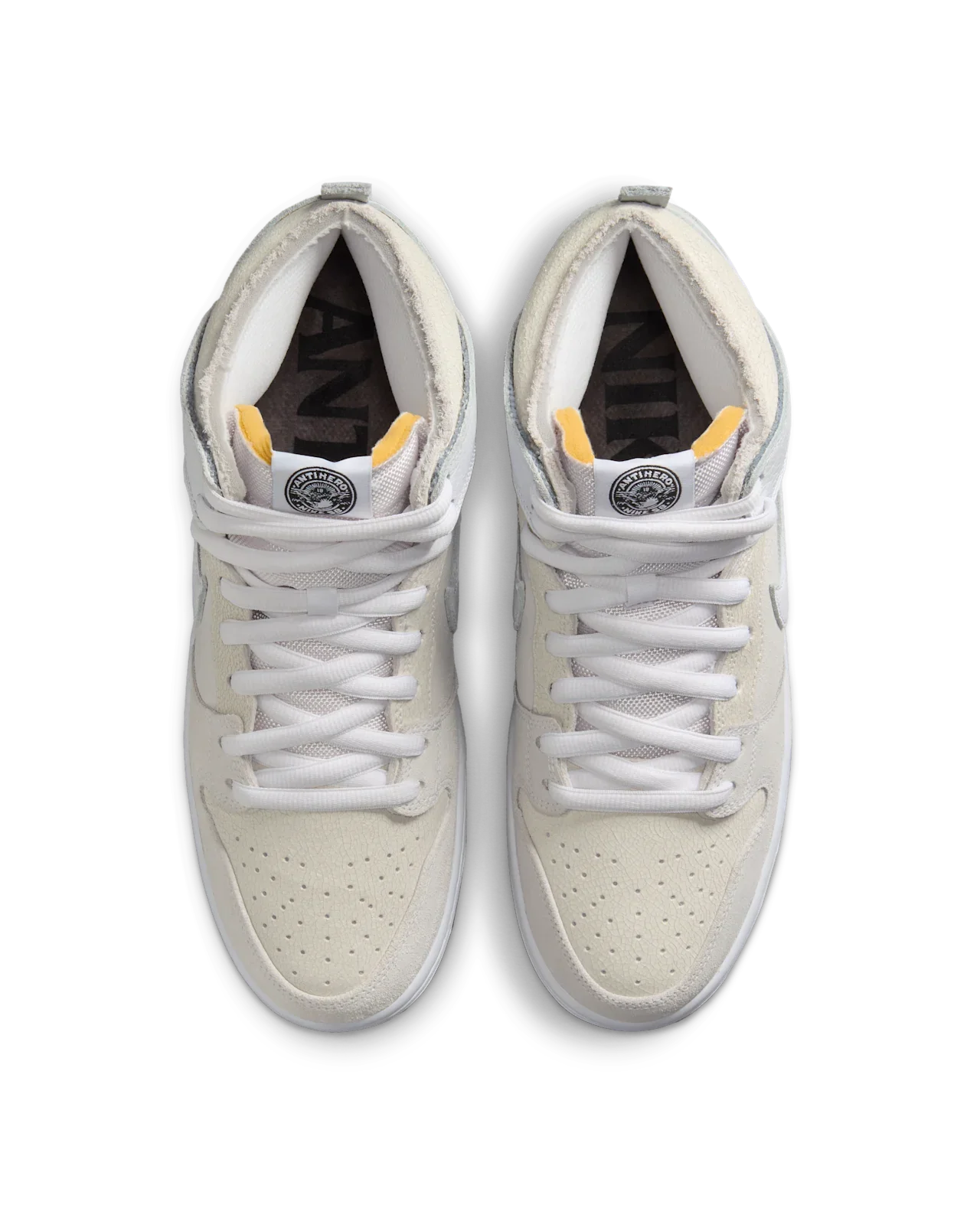 Nike SB X Antihero - Dunk High White / White - Black - Image 4