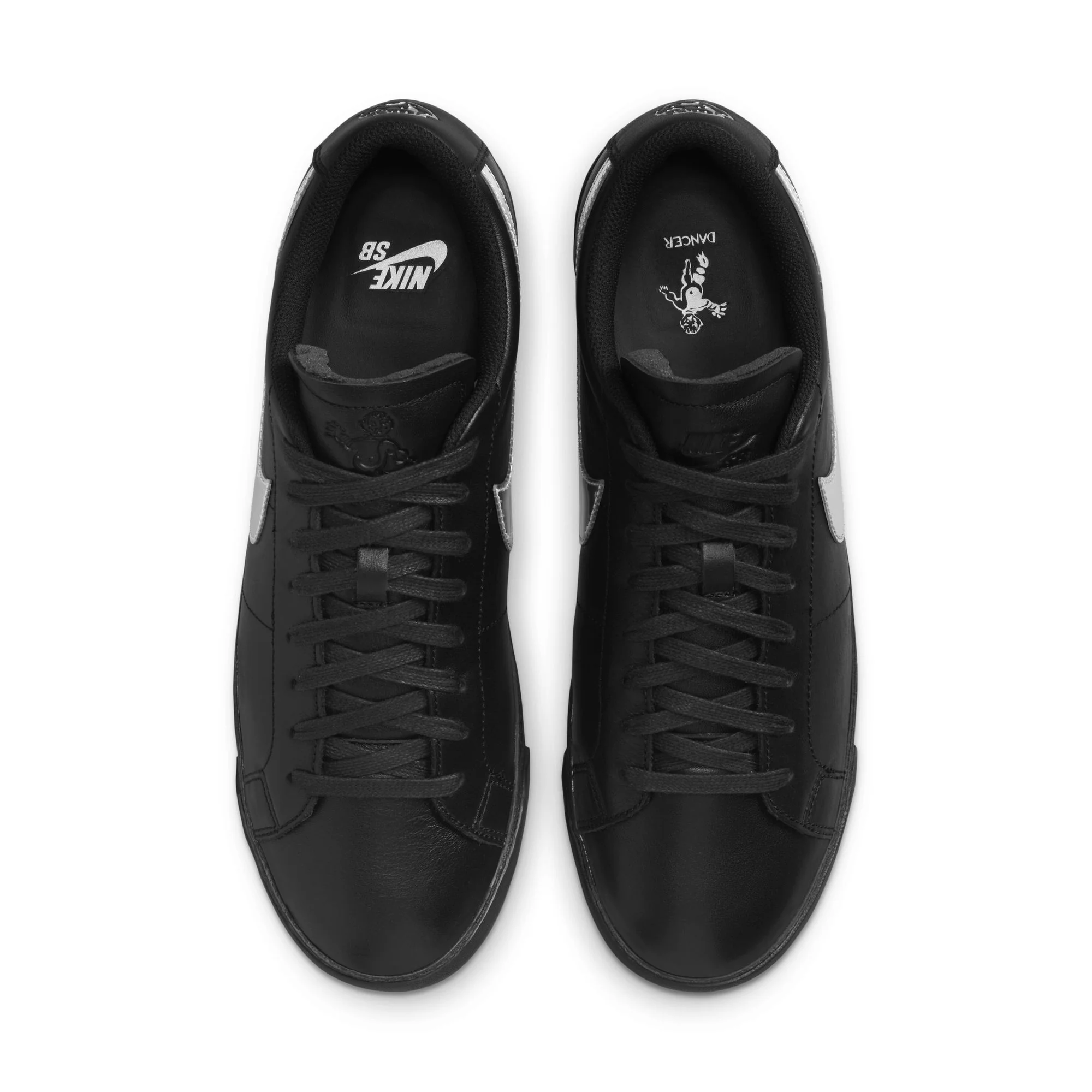 Nike SB x Dancer - Zoom Blazer Low Black/Metallic Silver-Black - Image 5