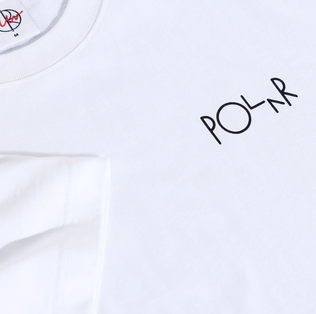 Polar - Fill Logo Tee | Happy Sad White - Image 3