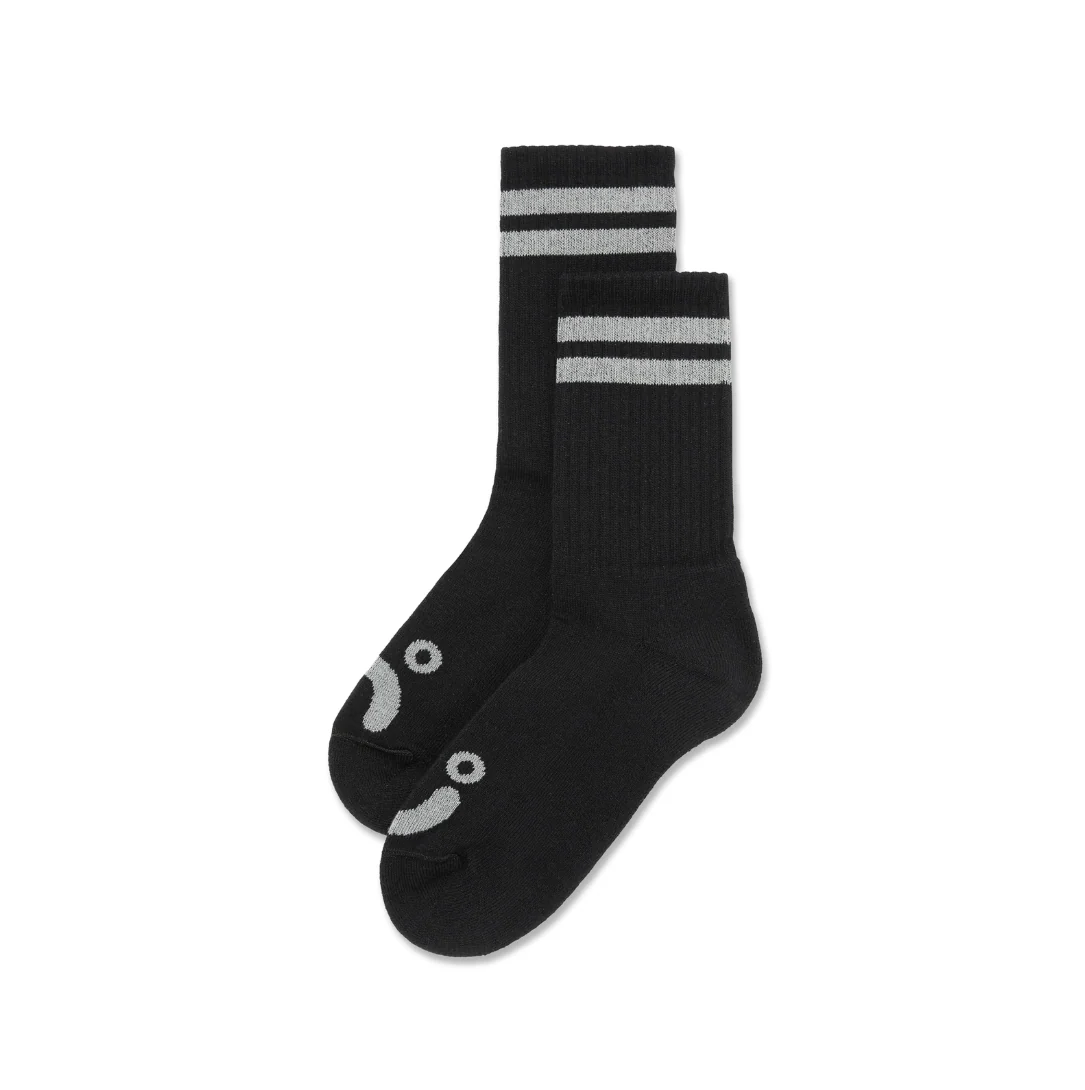 Polar - Rib Socks | Happy Sad Socks Black / Heather Grey